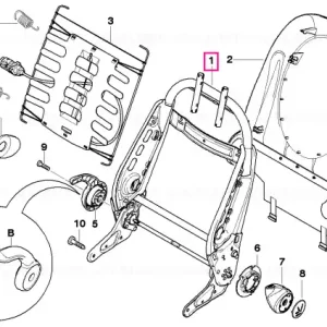 Backrest frame, right Popular