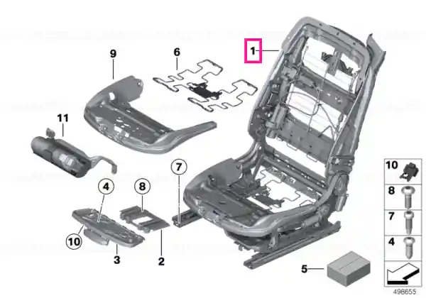 Seat mechanism, sports seat, left Retur gratuit