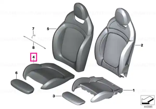Ofertă specială Capac scaun sport panza/piele CARBON BLACK - BMW - Mini