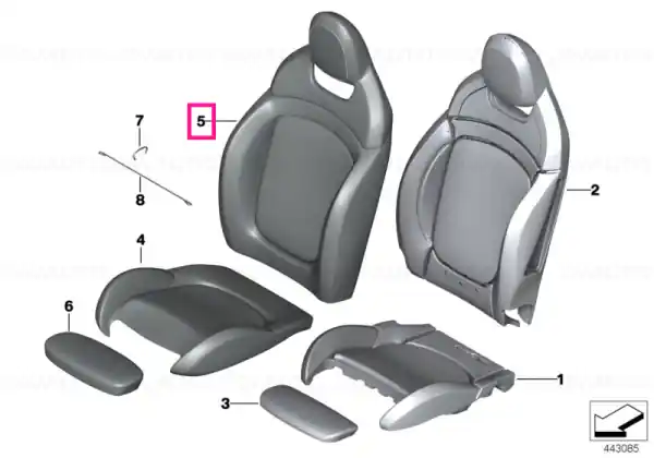 Preferatul clienților Capac scaun Dinamica, stânga, JCW - BMW - Mini
