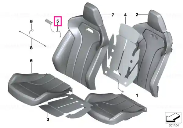M trim, backrest M3 BLACK - BMW Ofertă