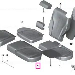 Calitate înaltă Husă scaun confort, piele, stânga LCSW LCSW SCHWARZ - BMW