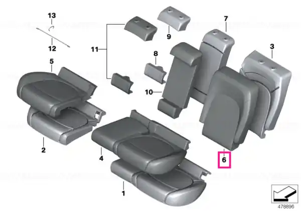 Promoție Husă spătar piele stânga T9GK SAT.GREY - BMW - Mini
