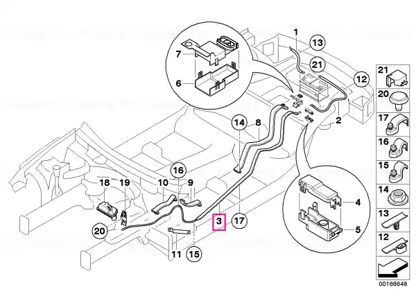 Promoție Battery lead positive, underfloor 120MM²