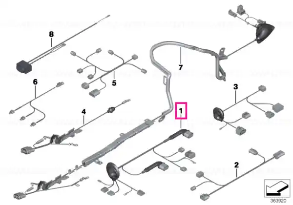Ieftin Wiring harness, electric parking brake - BMW