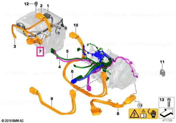 Wiring harness, engine, compressor Reducere extra