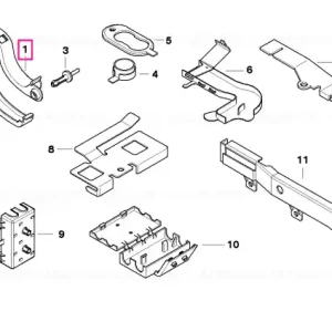 Wire duct upper part, rear screen, right - BMW Mai ieftin
