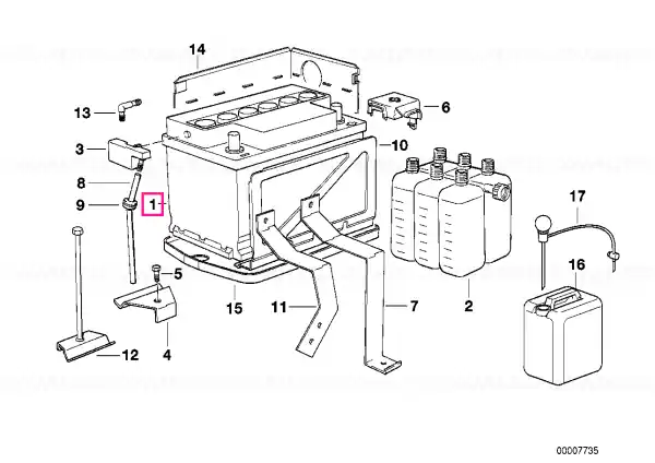 Original BMW battery, filled 85AH Premium