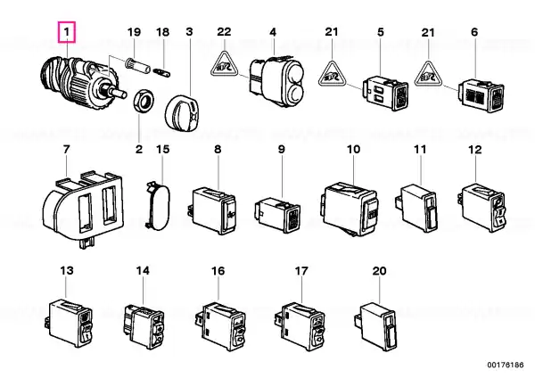 Light switch - BMW Transport gratuit