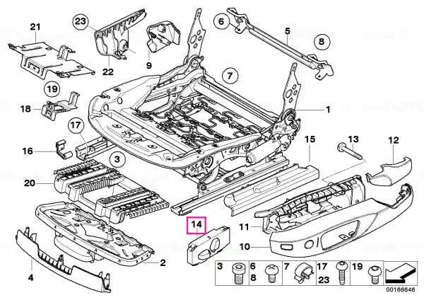 Seat adjustment switch, right - BMW Cel mai bun preț