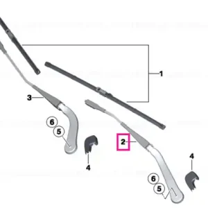 Wiper arm, driver's side Bestseller