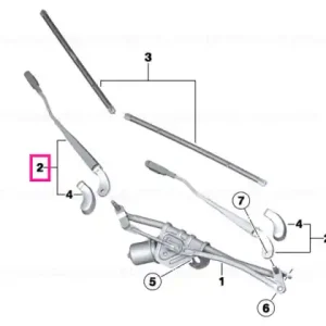 Wiper arm, passenger's side Cumpără online