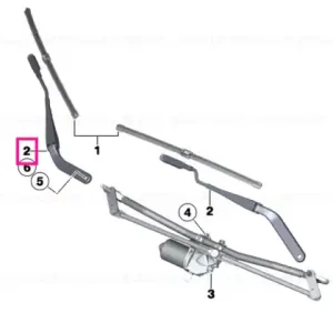 Wiper arm, driver's side Comandă acum