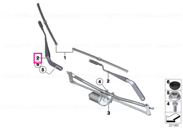 Wiper arm, driver's side Comandă acum