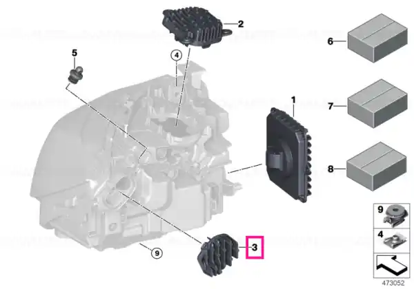 LED module, direction indicator, right Livrare expres