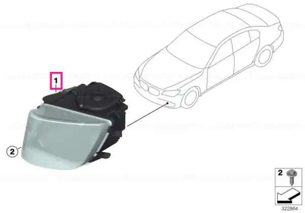 Headlight, dynamic light spot, right Preț redus