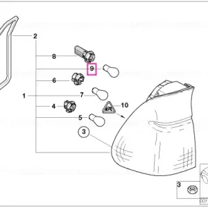 Bulb silver 12V 21W Retur gratuit