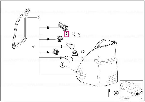 Bulb silver 12V 21W Retur gratuit