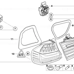 Calitate înaltă Rear light in trunk lid, right