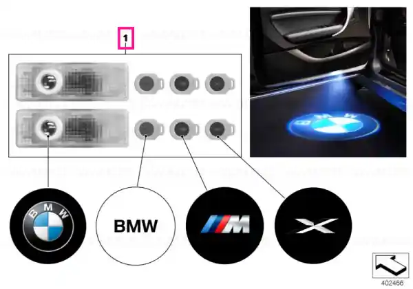 BMW LED door projectors Plată securizată