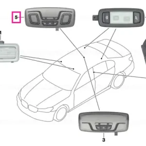 Bestseller Interior reading light LED adjust.rear