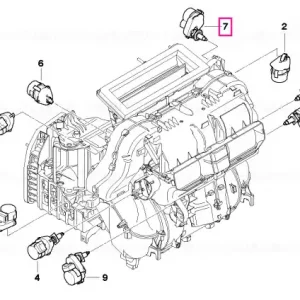 Actuator, right footwell flap Reducere