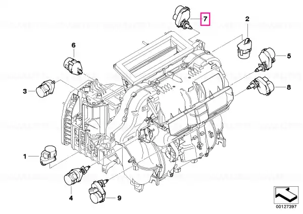 Actuator, right footwell flap Reducere