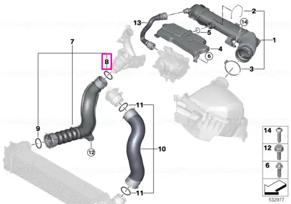 Ofertă de sezon Garnitura etansare sistem admisie aer - BMW Seria 1 F70, Seria 2 F74 G42 U06 G87 M2, Seria 3 G20 G21 G28 G80 G81 M3, Seria 4 G22 G23 G26 G82 G83 M4, Seria 5 G30 G31 G38, X1 U11, X2 U10, X3 G01 G08 F97 M, X4 G02 F98 M - Mini Countryman U25