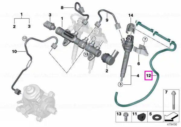 Ultima șansă Conducta preaplin ulei - BMW X1 F48, X2 F39, X5 G05 - tip motor B47E (25dX), B47F (25dX)