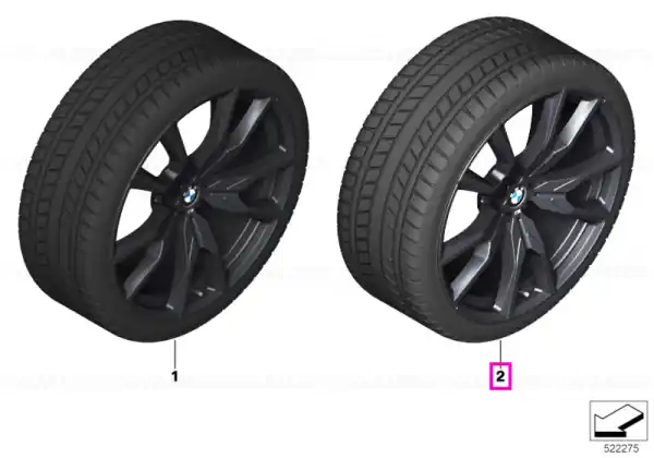 Roată completă de iarnă - M V-Spoke 755M cu anvelopa Pirelli Scorpion Winter - 315/35R22 111H XL - BMW X7 G07 LCI - punte spate Vezi acum