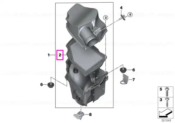 Cel mai vândut Filtru aer motor - BMW Seria 5 G60 G61, Seria 7 G70