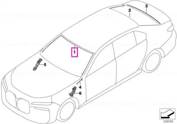 Ornament superior, etansare parbriz - BMW Seria 7 G70 Ofertă de sezon