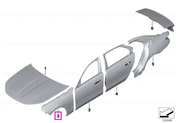 Aripa fata, stanga, aluminiu - BMW Seria 7 G70 Mai ieftin