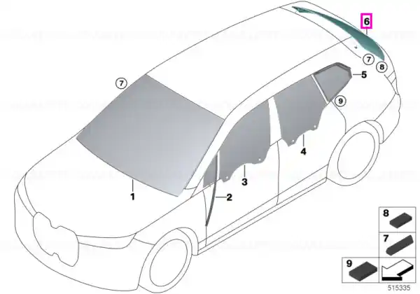 Cumpără acum Luneta, tenta verde, SSG - BMW iX I20 - cu protectie solara (0420 Sun protection glazing)
