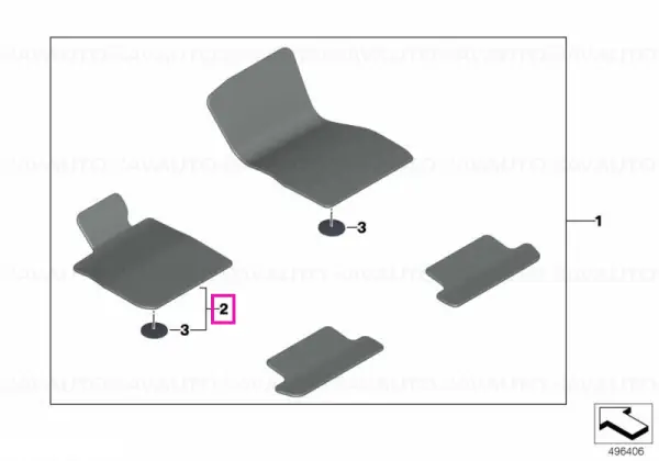 Covoras zona sofer, M, Velur, Antracit - BMW Seria 8 G14 G15 F91M8 F92M8 Retur gratuit