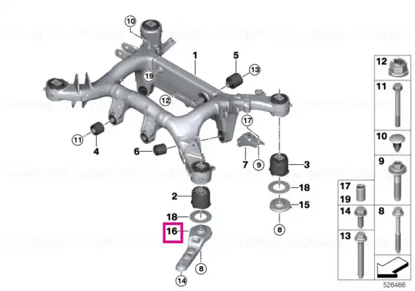 Reducere extra Push Rod punte spate - BMW X5 M F95, X6 M F96