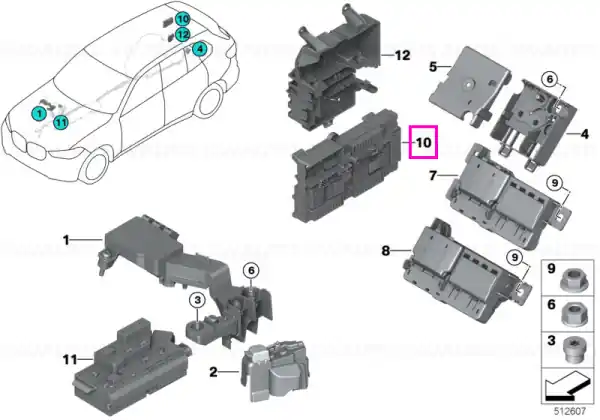 Premium Cutie sigurante auto - BMW Seria 3 G80M3 G81M3, Seria 4 G22 G23 G26 G82M4 G83M4, i4 G26