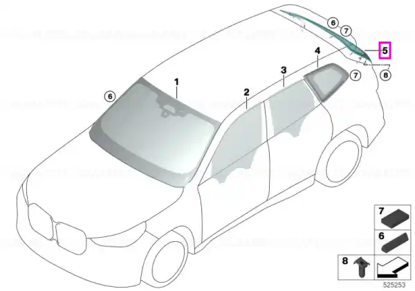 Doar azi Luneta, tenta verde - BMW X1L U12, X1 U11