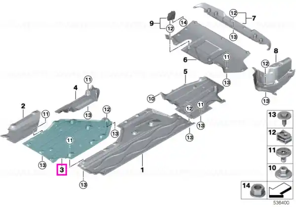 Scut central, sub caroserie, AWD - BMW Seria 5 G60 G61, Seria 7 G70 Vezi acum