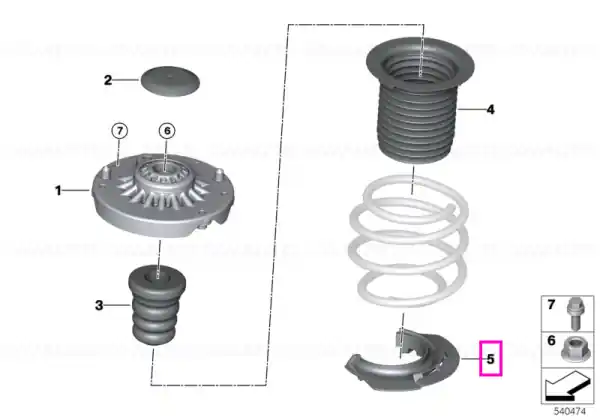 Ultima șansă Tampon inferior amortizor suspensie, punte fata - BMW Seria 1 F70, Seria 2 F74 F78 U06, X1 U11 U12, X2 U10 - Mini Countryman U25