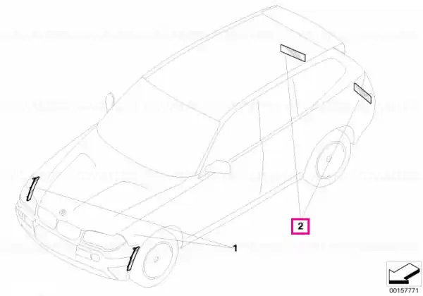 Reflector stanga spoiler - BMW X5 E70 Cumpără acum