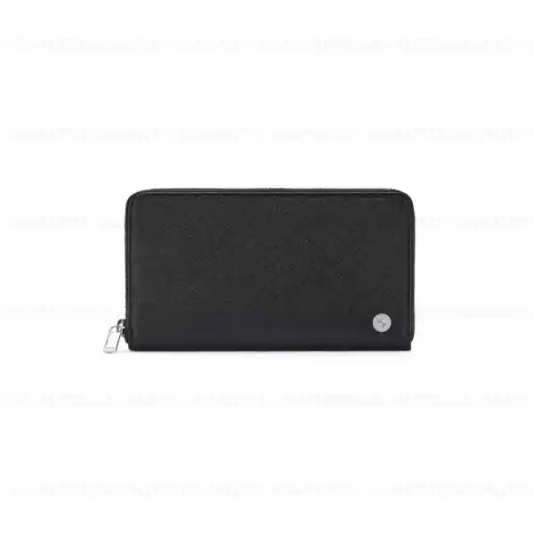 Portofel orizontal cu fermoar, Piele naturala, Negru (Black), Emblema BMW Livrare expres