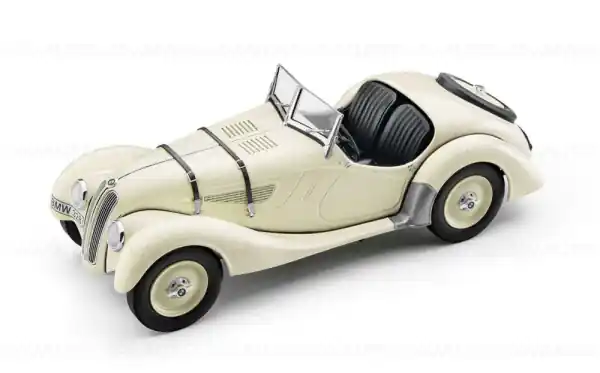 Miniatura masina de epoca BMW 328 - Crem - scara 1:18 Lichidare de stoc