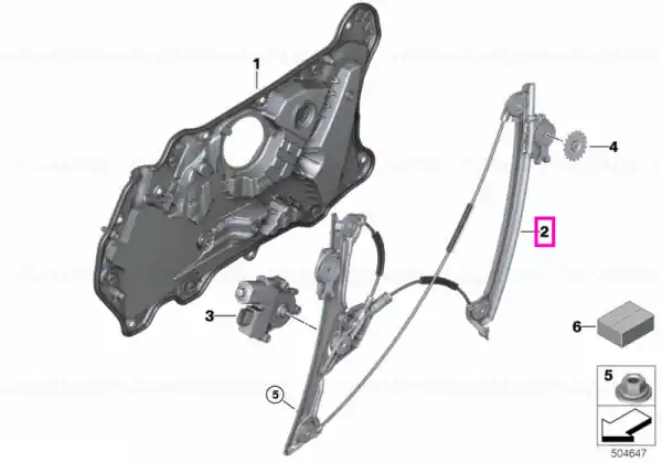 Preț redus Mecanism actionare geam, usa fata dreapta - BMW Seria 8 G16 F93 M8