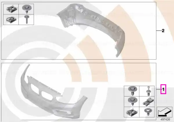 Chilipir Set montaj bara fata, Kit Value Parts - BMW X1 F48
